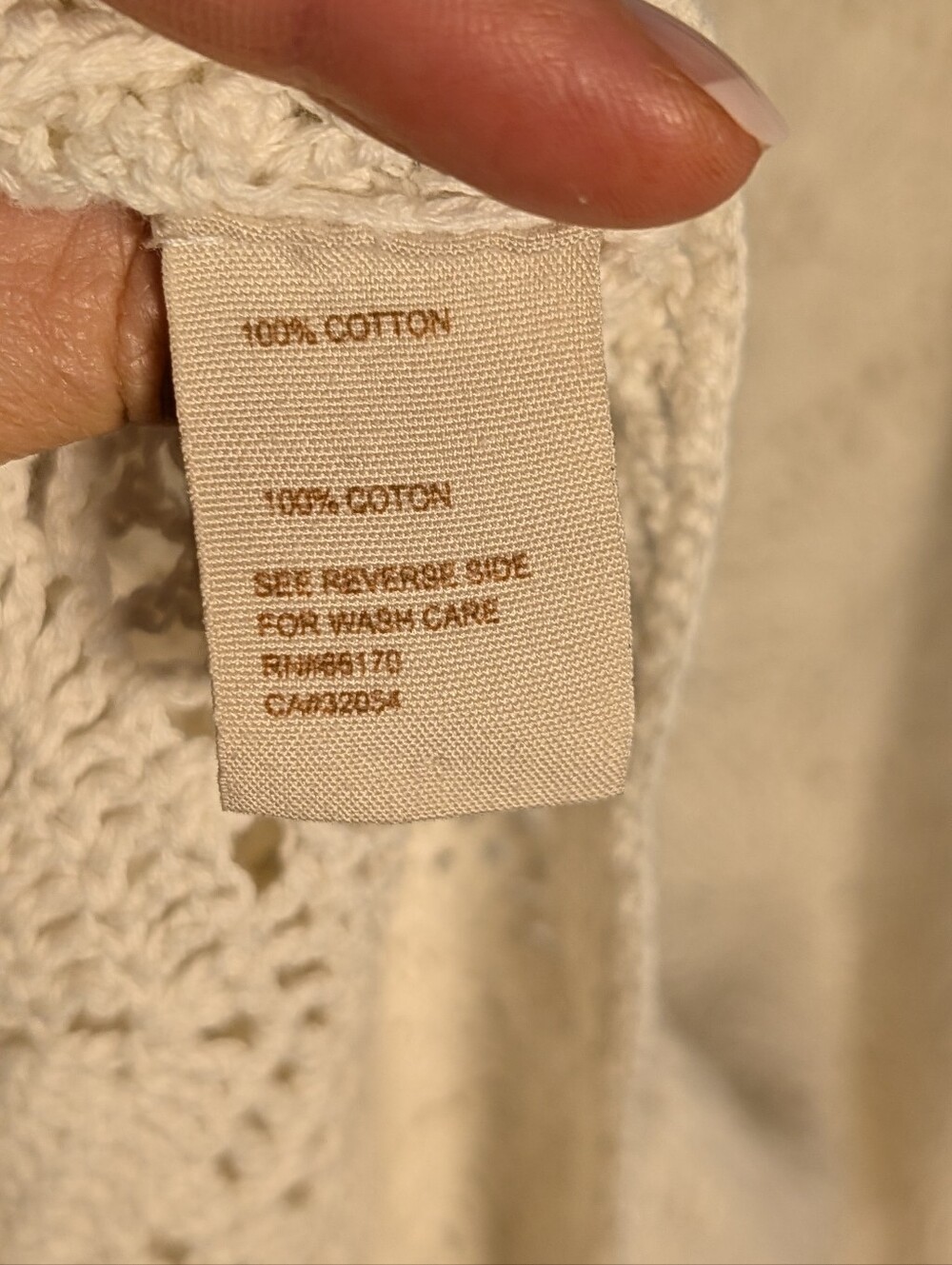 Free People Cream Crochet Button-Front Tank - Picture 6 of 6